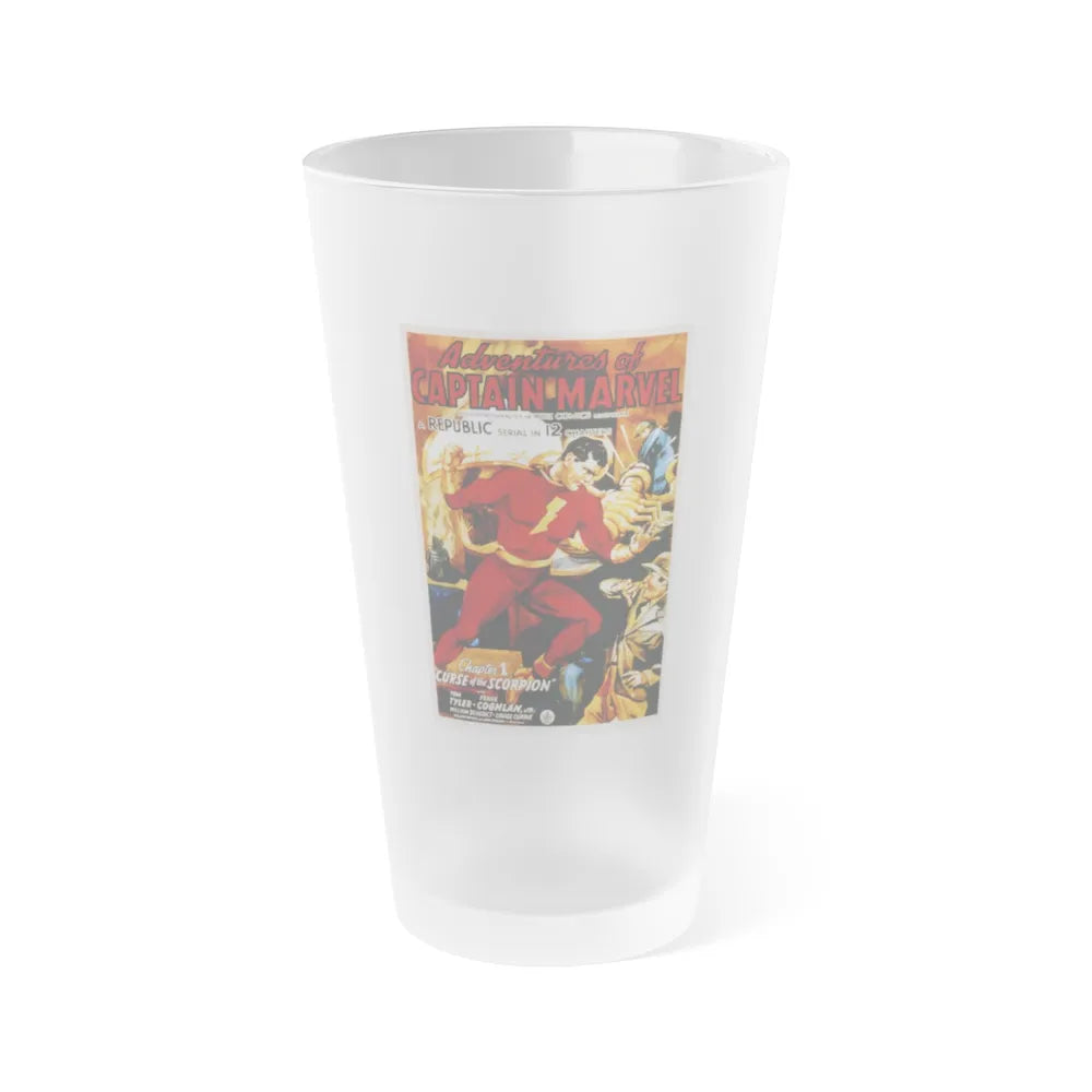 ADVENTURES OF CAPTAIN MARVEL 1941 Movie Poster - Frosted Pint Glass 16oz-Go Mug Yourself