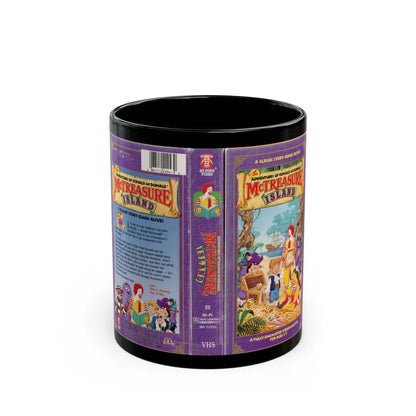 ADVENTURES OF RONALD MCDONALD MCTREASURE ISLAND (VHS COVER) - Black Coffee Mug-11oz-Go Mug Yourself