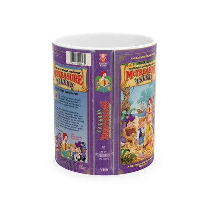 ADVENTURES OF RONALD MCDONALD MCTREASURE ISLAND (VHS COVER) - White Coffee Mug 11oz - Go Mug Yourself