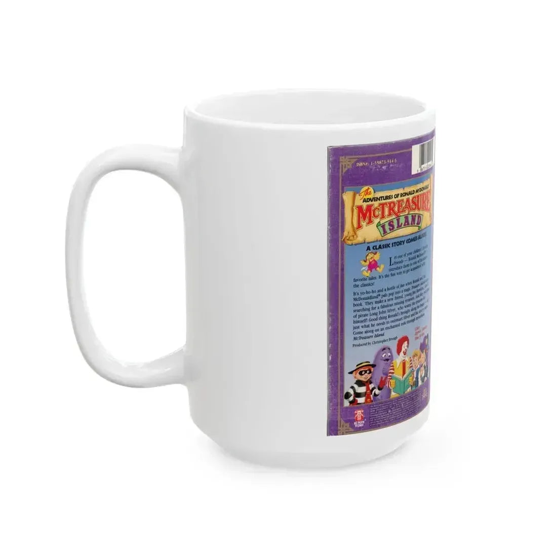 ADVENTURES OF RONALD MCDONALD MCTREASURE ISLAND (VHS COVER) - White Coffee Mug - Go Mug Yourself