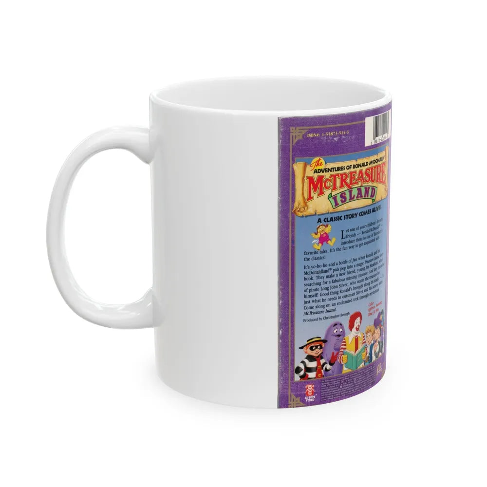 ADVENTURES OF RONALD MCDONALD MCTREASURE ISLAND (VHS COVER) - White Coffee Mug-Go Mug Yourself