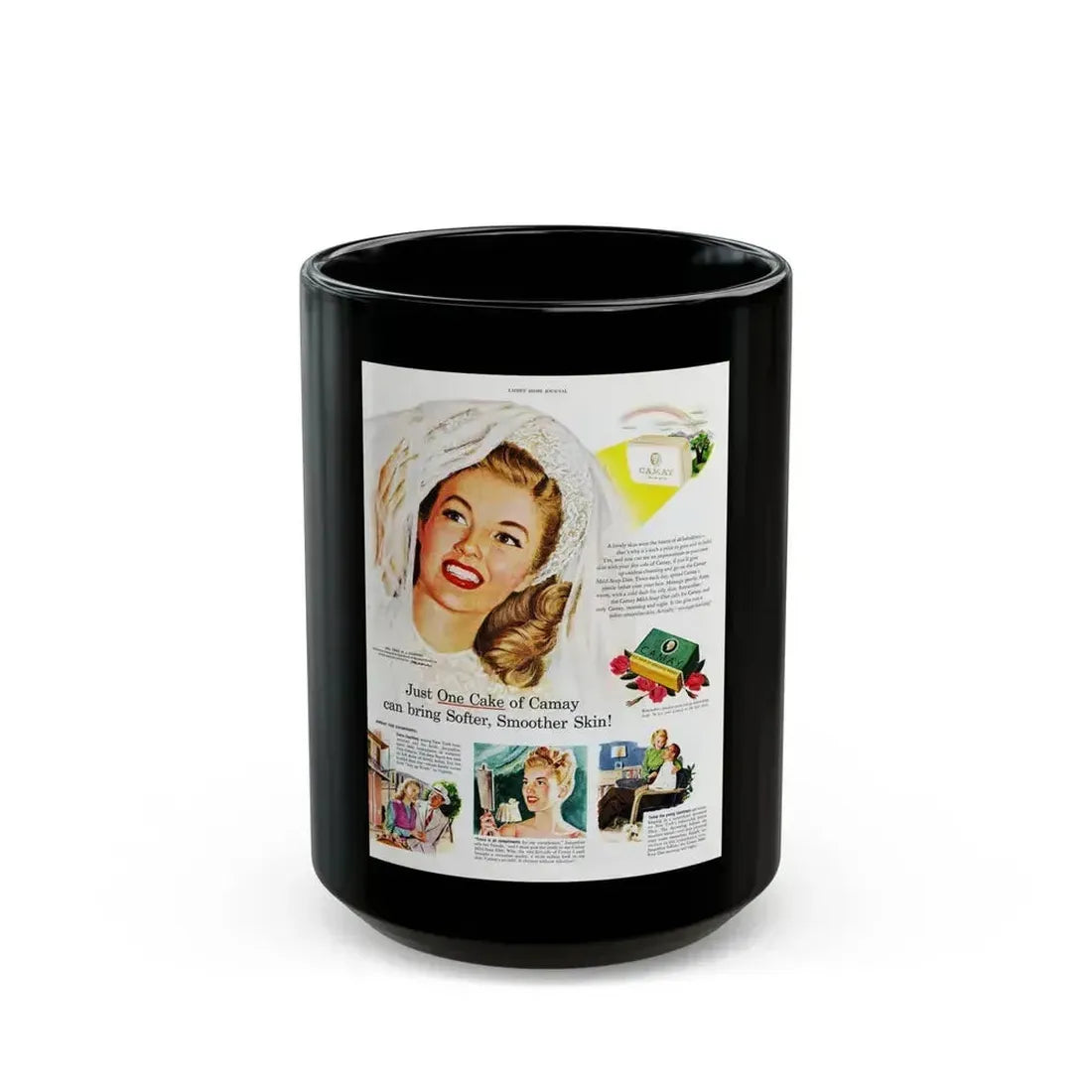 Advertisement for Camay, Ladies' Home Journal, September 1946 - Black Coffee Mug 15oz - Go Mug Yourself