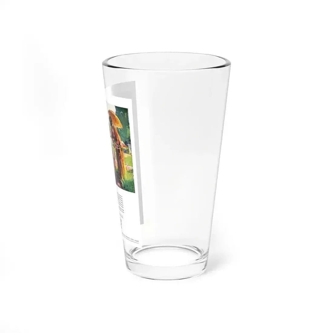 Advertisement for Cheney Silks, Harper's Bazaar, April 1923 (Magazine Illustration) Pint Glass 16oz - Go Mug Yourself