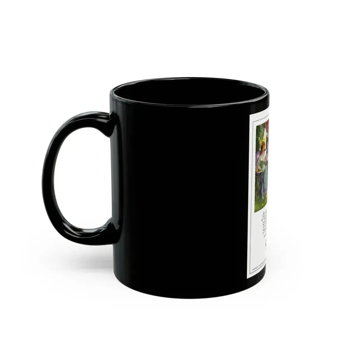 Advertisement for Cheney Silks, Harper's Bazaar, March 1923 - Black Coffee Mug - Go Mug Yourself