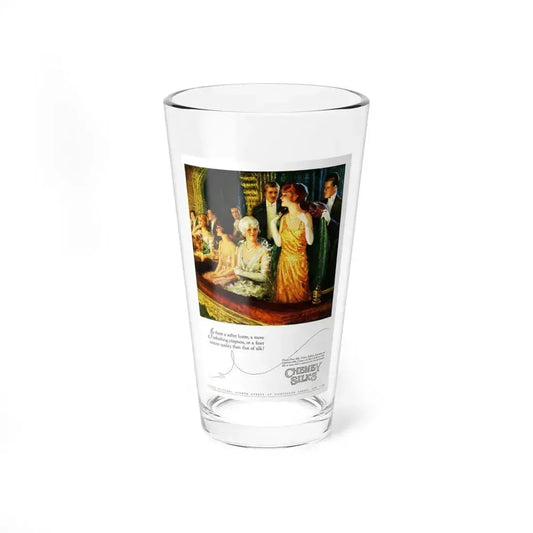 Advertisement for Cheney Silks, Harper's Bazaar, October 1922 (Magazine Illustration) Pint Glass 16oz 16oz - Go Mug Yourself