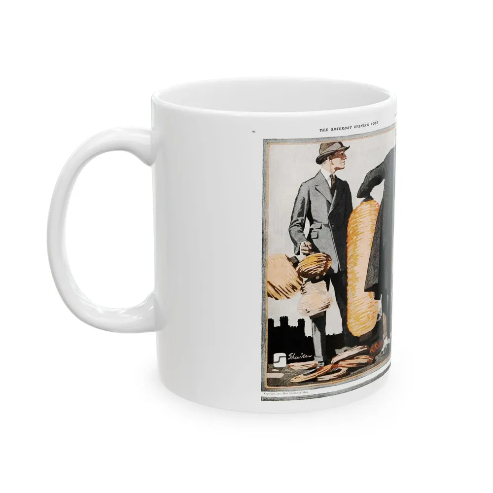 Advertisement for Hart Schaffer & Marx, Saturday Evening Post, March 6, 1920 - White Coffee Mug-Go Mug Yourself