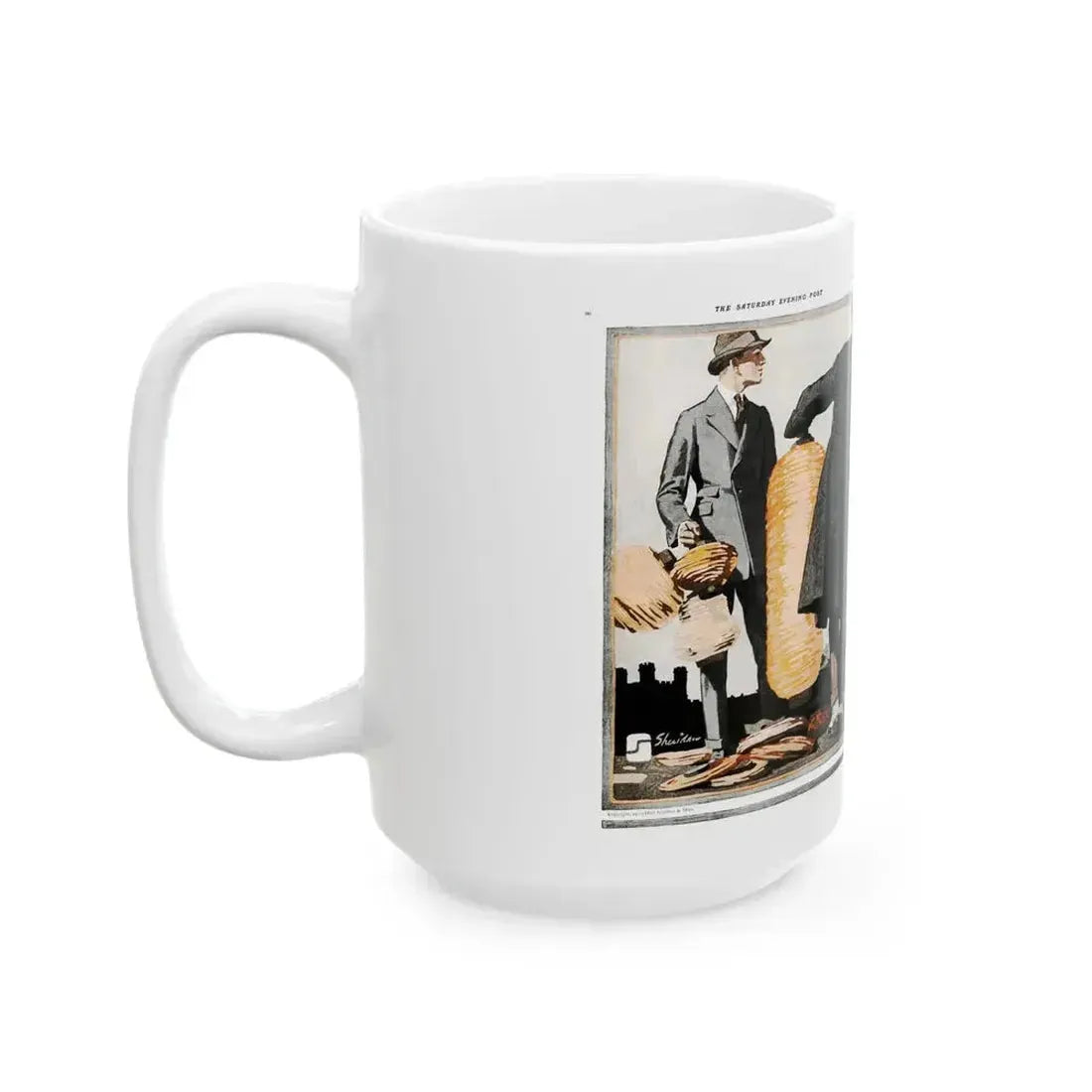 Advertisement for Hart Schaffer & Marx, Saturday Evening Post, March 6, 1920 - White Coffee Mug - Go Mug Yourself