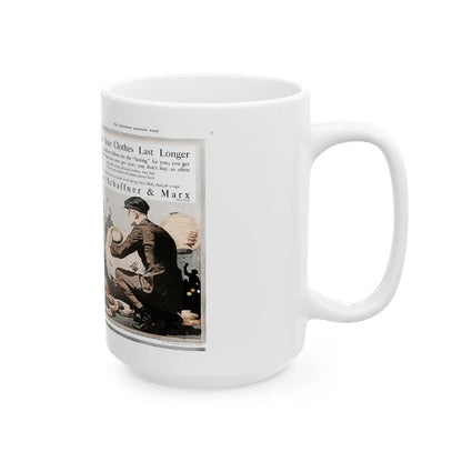 Advertisement for Hart Schaffer & Marx, Saturday Evening Post, March 6, 1920 - White Coffee Mug-Go Mug Yourself