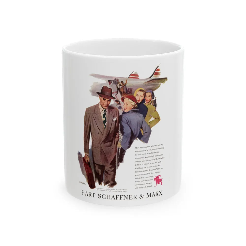 Advertisement for Hart Schaffner & Marx, Saturday Evening Post, November 5, 1949 - White Coffee Mug-11oz-Go Mug Yourself