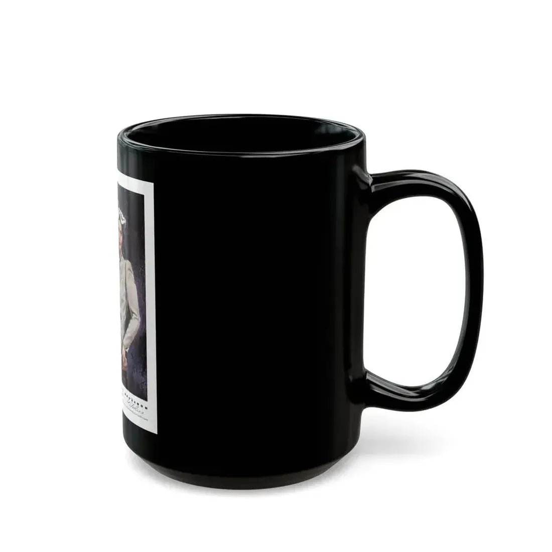 Advertisement for Hockanum Woolens, Harper's Bazaar, February 1942 - Black Coffee Mug - Go Mug Yourself