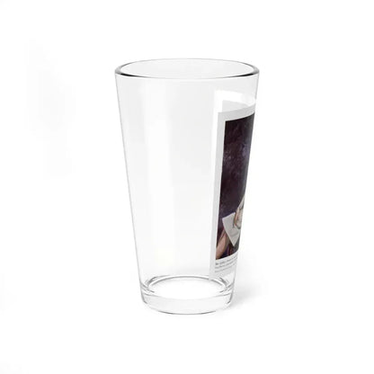 Advertisement for Hockanum Woolens, Harper's Bazaar, February 1942 (Magazine Illustration) Pint Glass 16oz - Go Mug Yourself