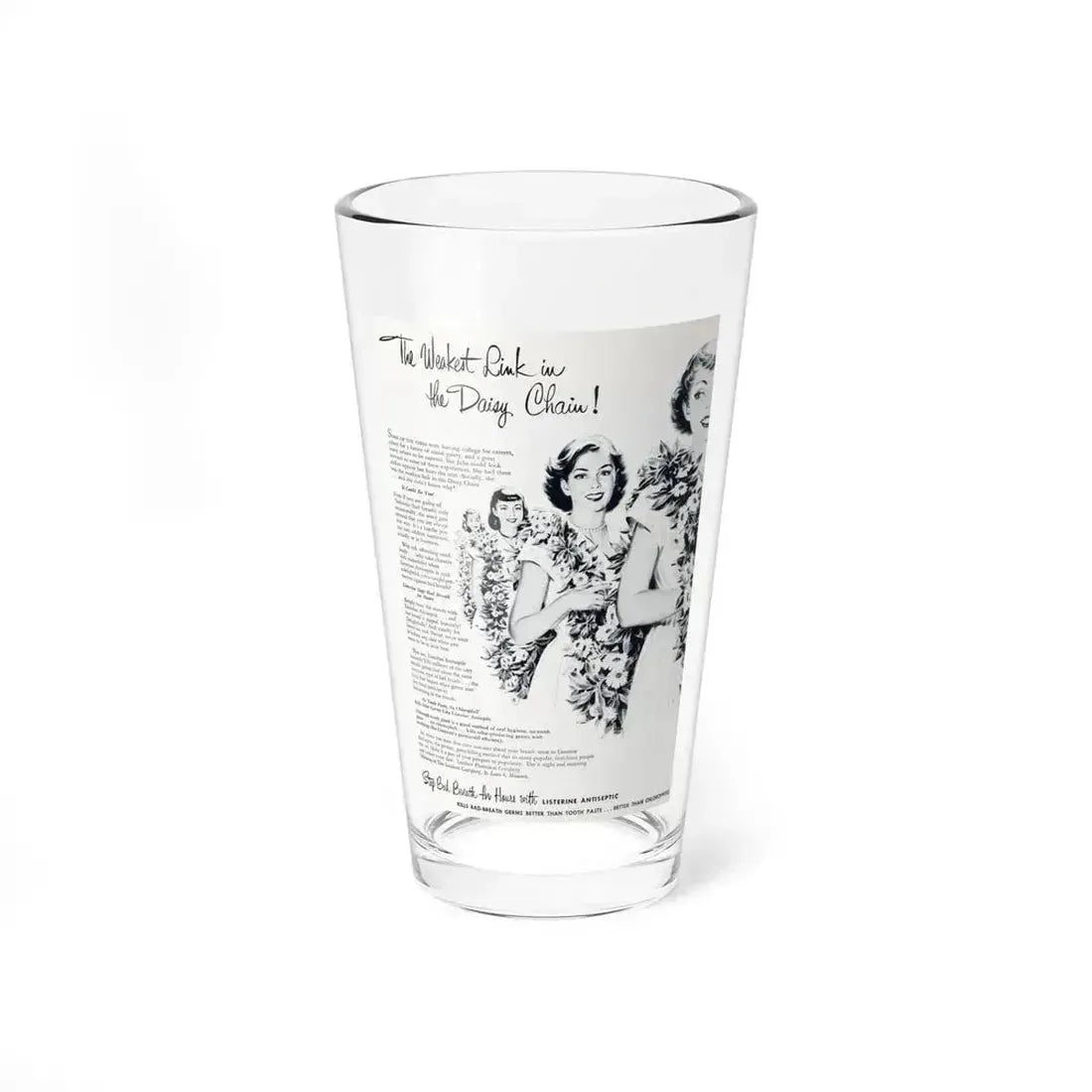 Advertisement for Listerine, Good Housekeeping, July 1952 (Magazine Illustration) Pint Glass 16oz 16oz - Go Mug Yourself