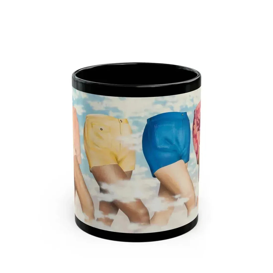 Advertisement for men's shorts, circa 1975-79 - Black Coffee Mug 11oz - Go Mug Yourself