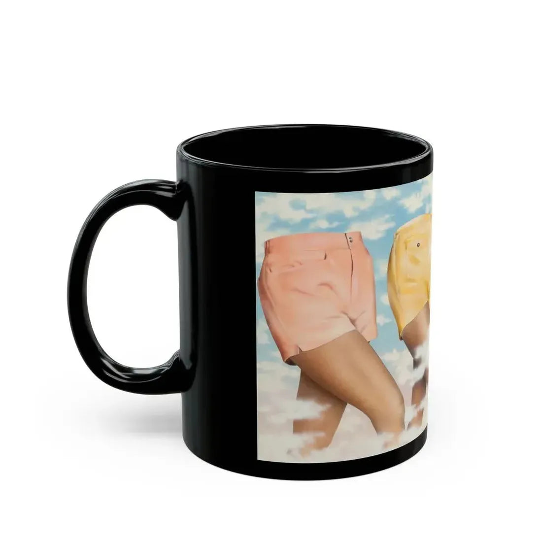 Advertisement for men's shorts, circa 1975-79 - Black Coffee Mug - Go Mug Yourself