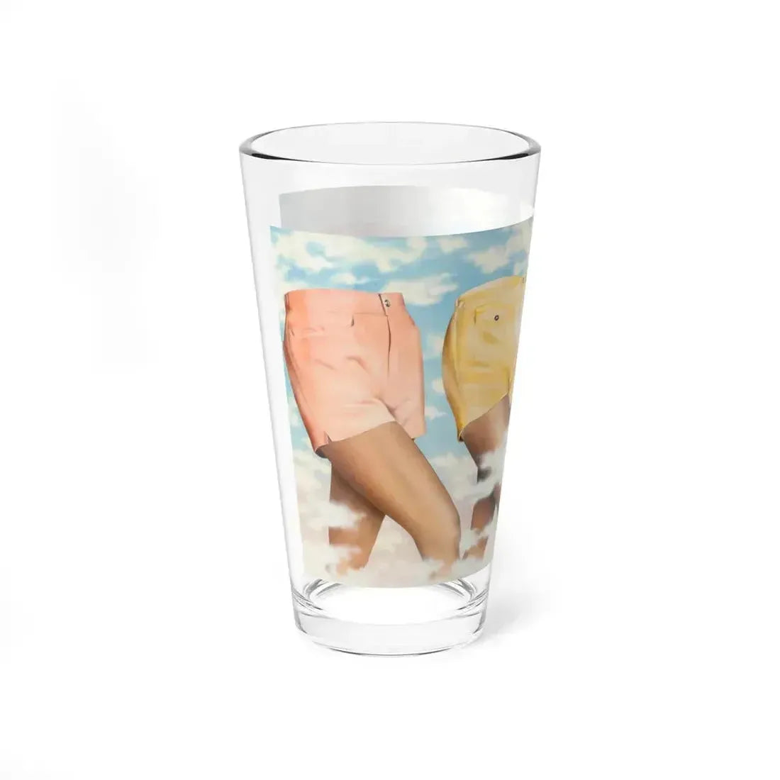 Advertisement for men's shorts, circa 1975-79 (Magazine Illustration) Pint Glass 16oz - Go Mug Yourself