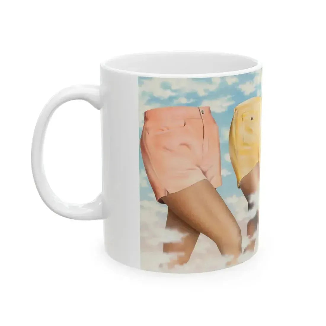 Advertisement for men's shorts, circa 1975-79 - White Coffee Mug - Go Mug Yourself