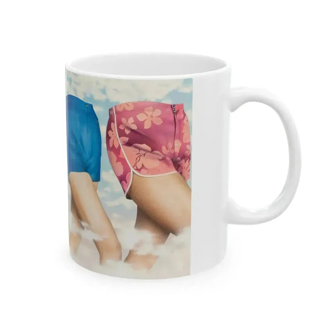 Advertisement for men's shorts, circa 1975-79 - White Coffee Mug - Go Mug Yourself