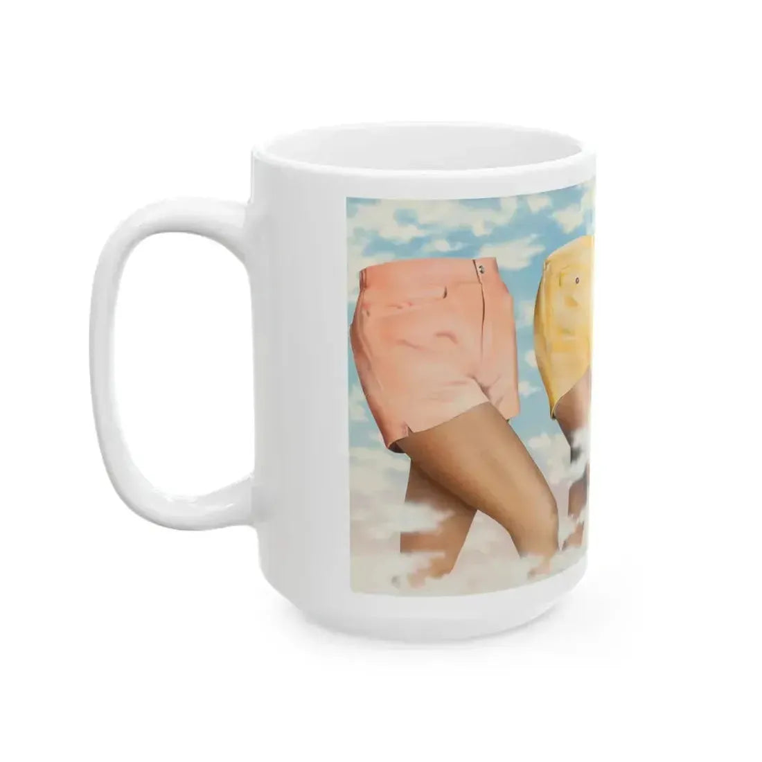 Advertisement for men's shorts, circa 1975-79 - White Coffee Mug - Go Mug Yourself