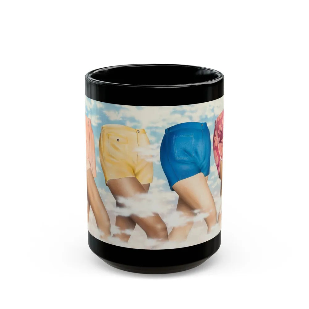 Advertisement for men's shorts, circa 1975-79 - Black Coffee Mug-15oz-Go Mug Yourself