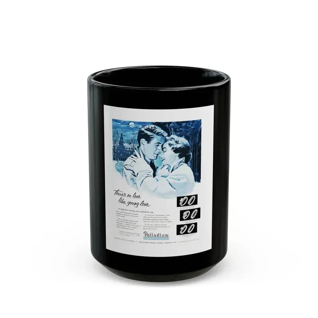 Advertisement for Palladium, Harper's Bazaar, November 1954 - Black Coffee Mug 15oz - Go Mug Yourself