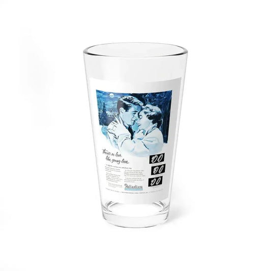 Advertisement for Palladium, Harper's Bazaar, November 1954 (Magazine Illustration) Pint Glass 16oz 16oz - Go Mug Yourself