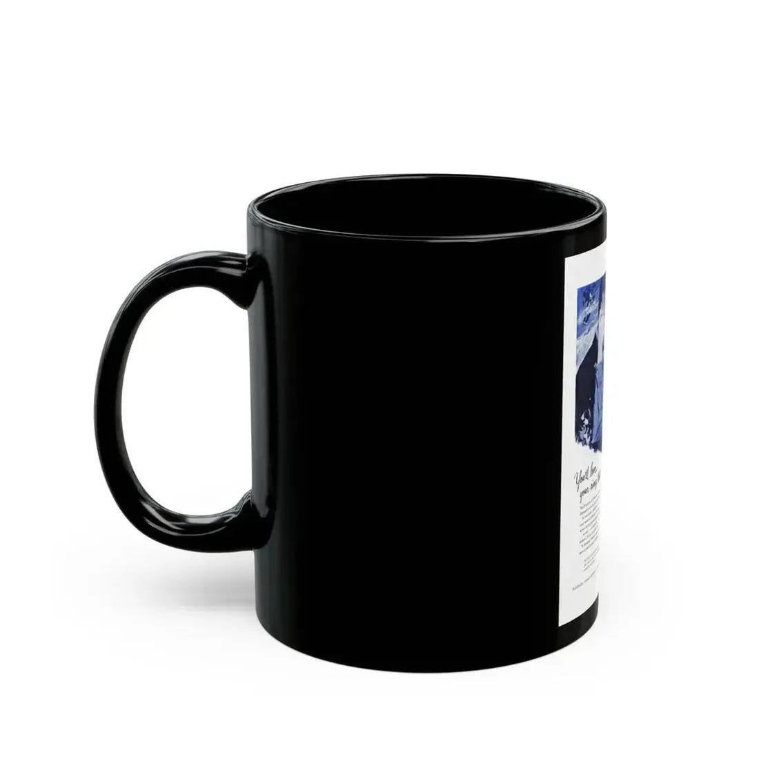 Advertisement for Palladium, Harper's Bazaar, September 1954 - Black Coffee Mug - Go Mug Yourself