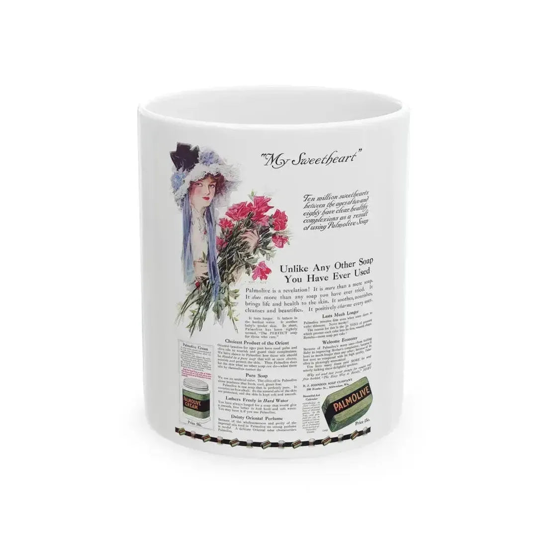 Advertisement for Palmolive, Vogue, November 15, 1911 - White Coffee Mug 11oz - Go Mug Yourself