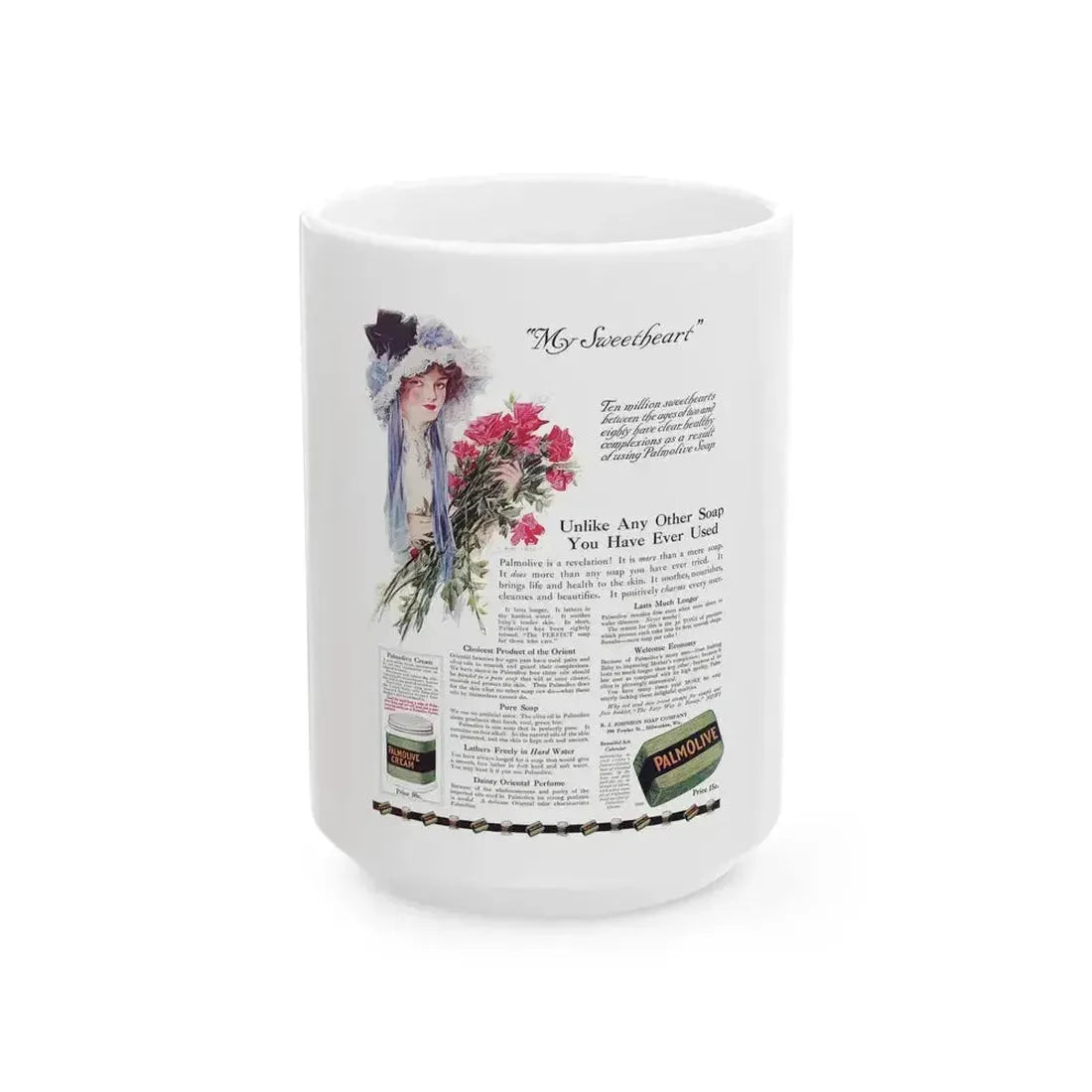 Advertisement for Palmolive, Vogue, November 15, 1911 - White Coffee Mug 15oz - Go Mug Yourself