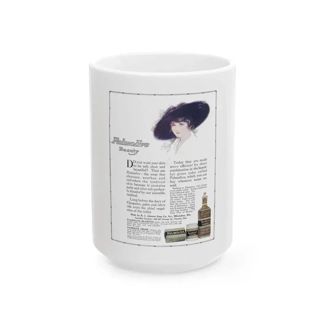 Advertisement for Palmolive, Vogue, November 15, 1913 - White Coffee Mug 15oz - Go Mug Yourself