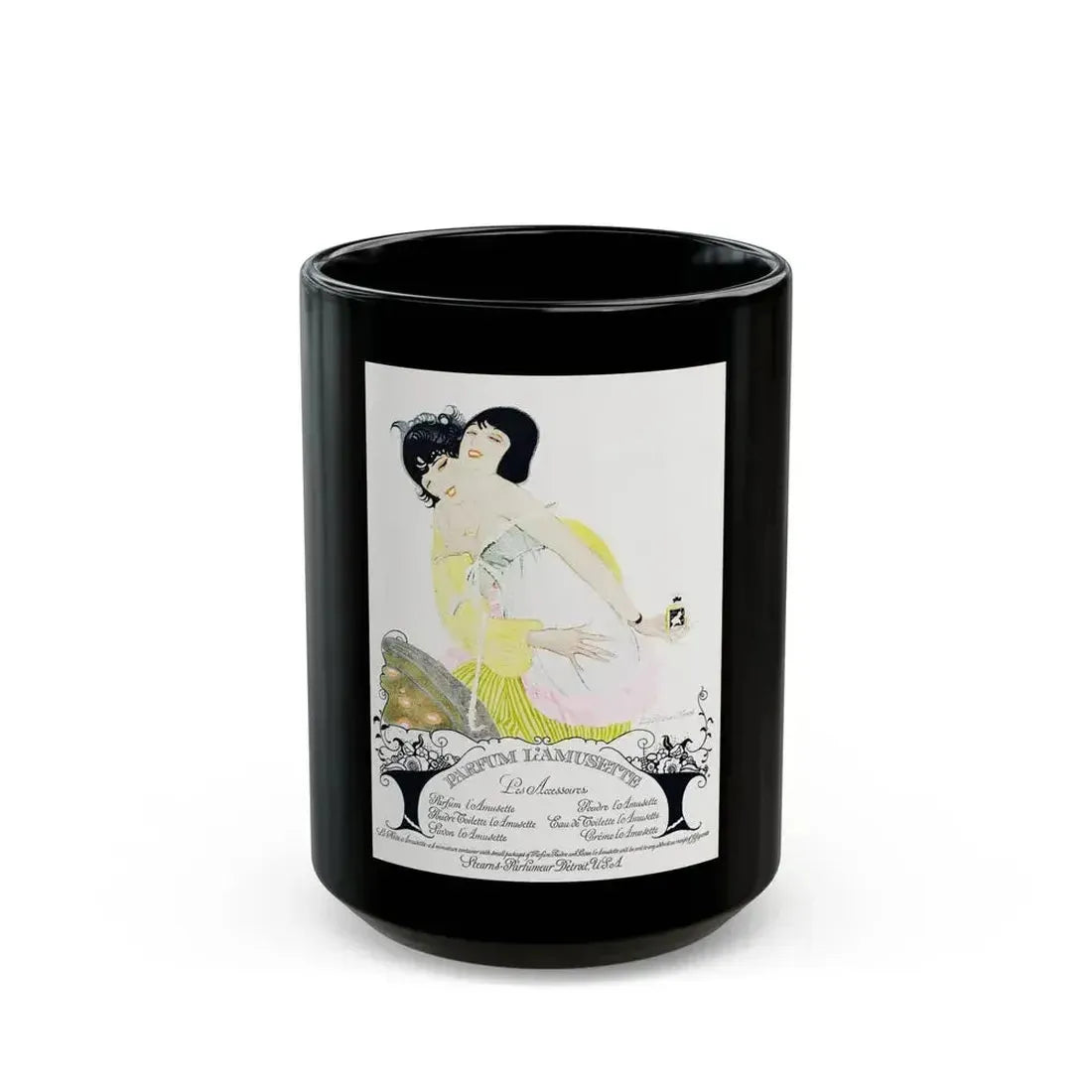 Advertisement for Parfum L'Amusette, Vogue, Mar. 15, 1920 - Black Coffee Mug 15oz - Go Mug Yourself