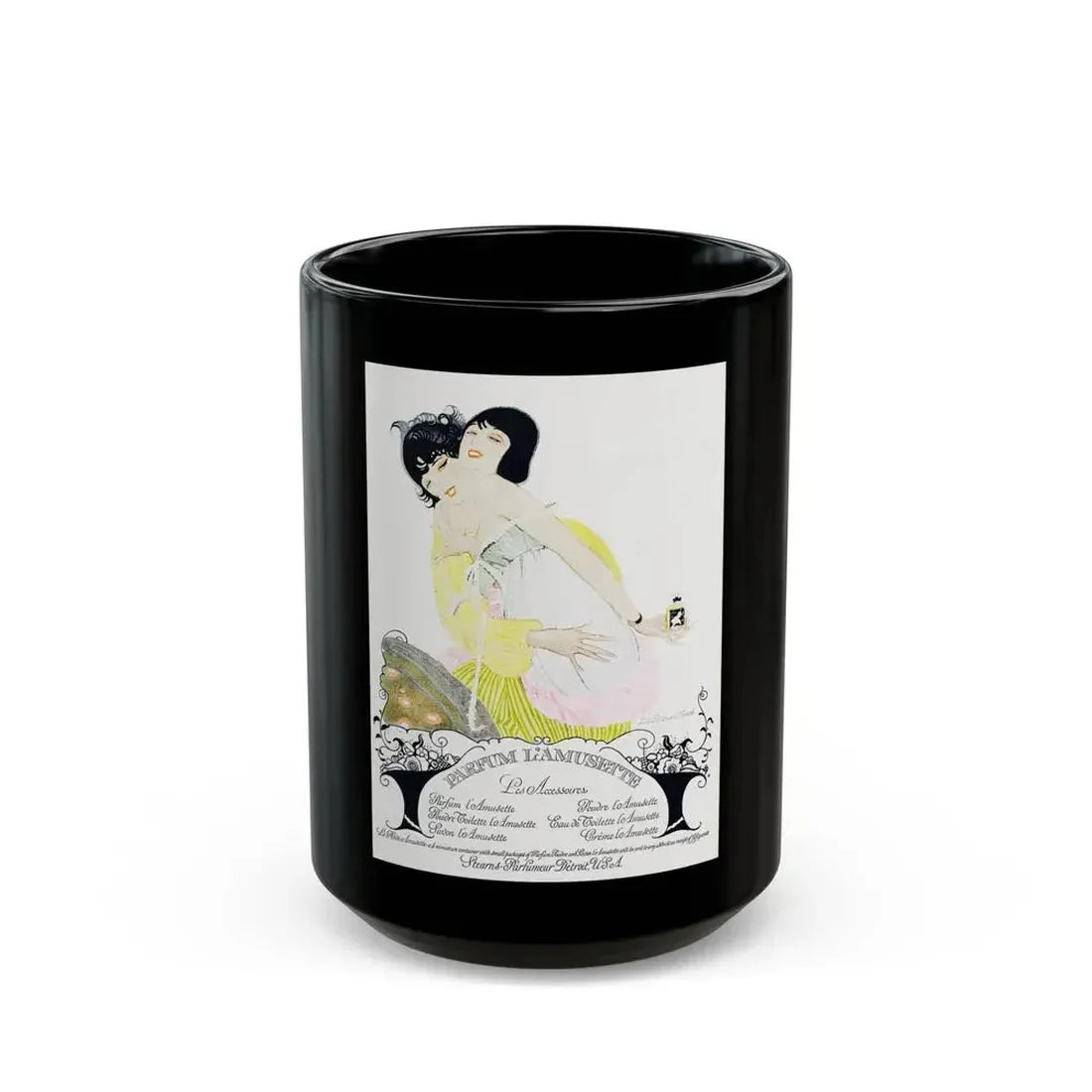 Advertisement for Parfum L'Amusette, Vogue, Mar. 15, 1920 - Black Coffee Mug 15oz - Go Mug Yourself