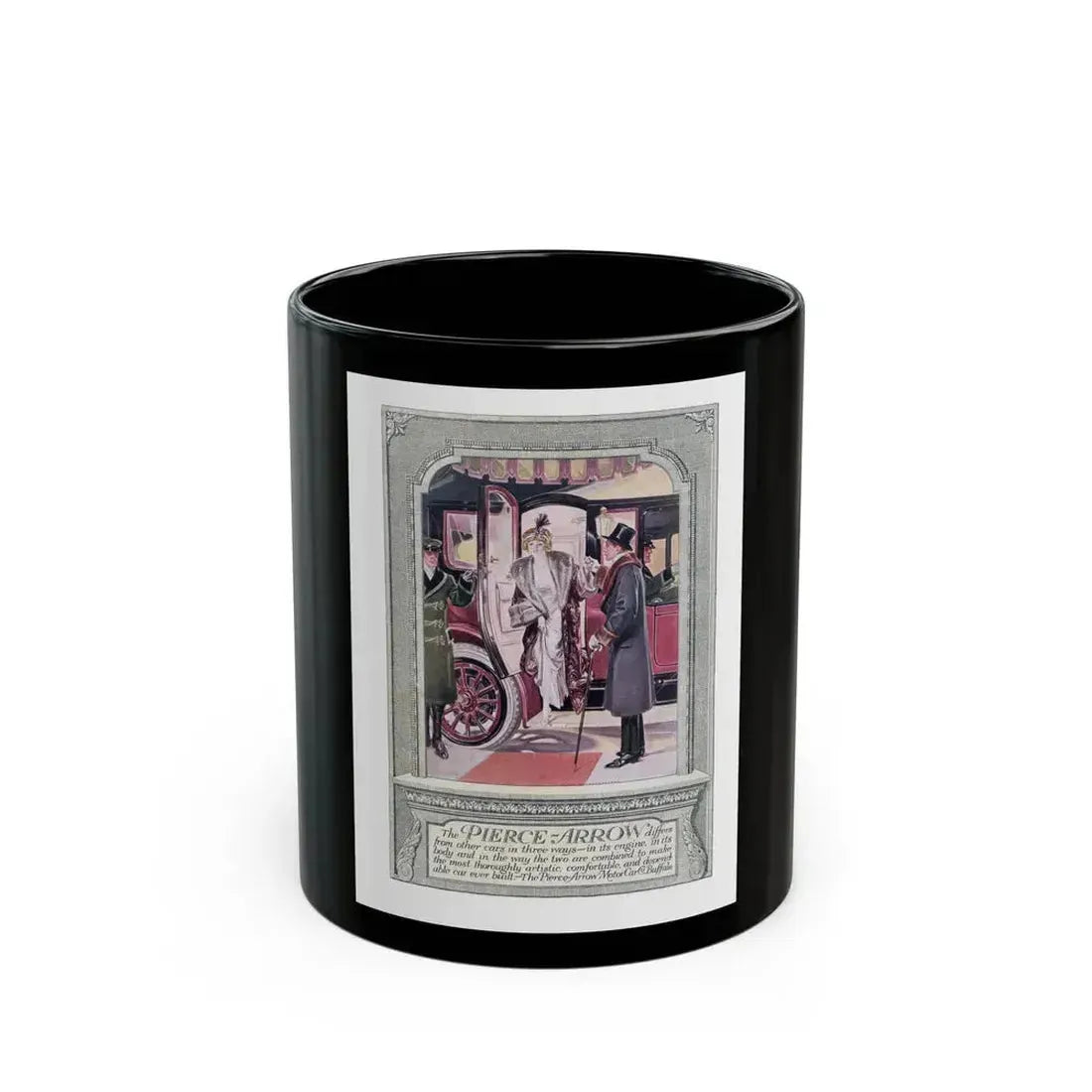 Advertisement for Pierce-Arrow, Vogue, Oct. 15, 1912 - Black Coffee Mug 11oz - Go Mug Yourself