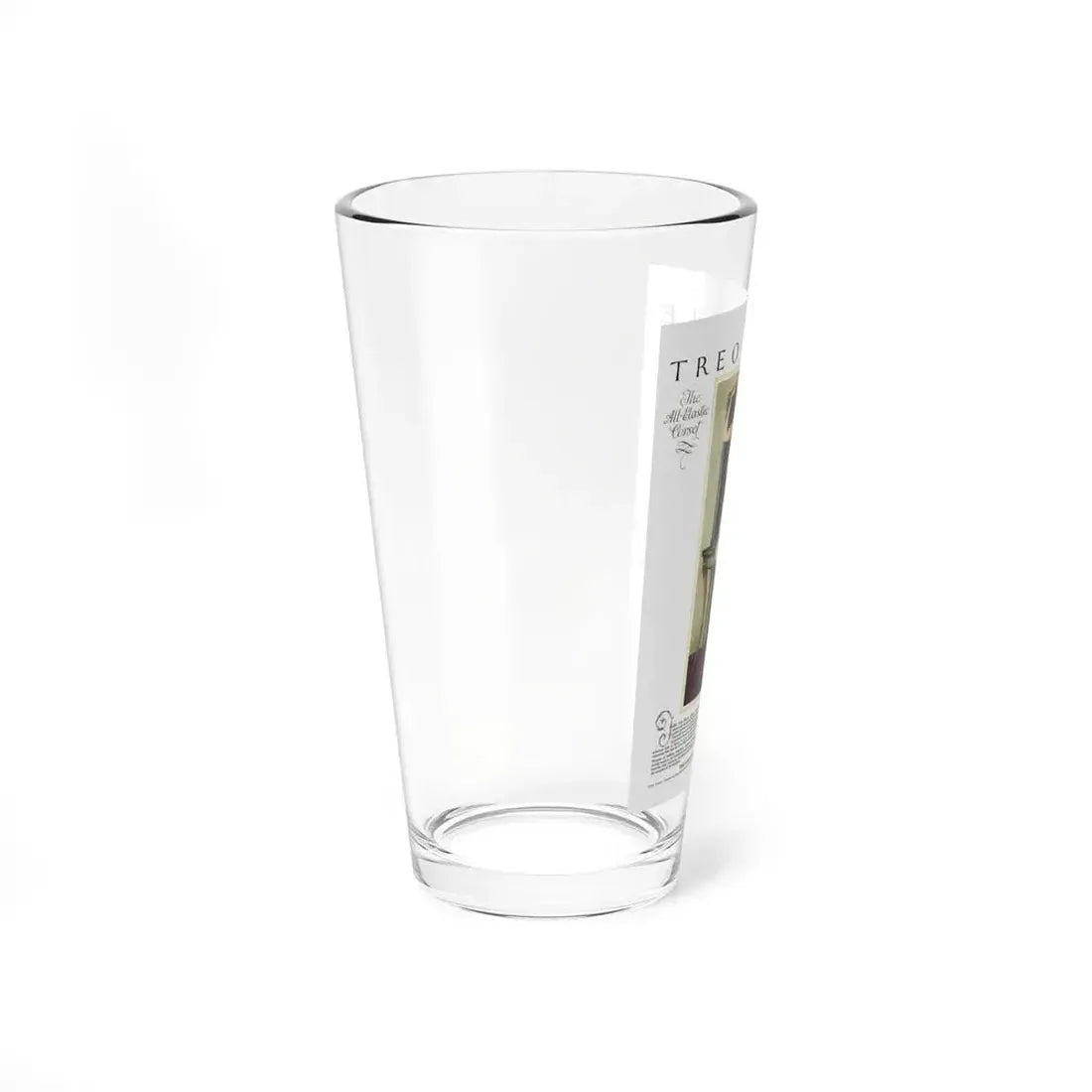 Advertisement for Treo-Girdle, Harper's Bazaar, April 1923 (Magazine Illustration) Pint Glass 16oz - Go Mug Yourself