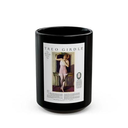 Advertisement for Treo-Girdle, Harper's Bazaar, April 1923 - Black Coffee Mug-15oz-Go Mug Yourself