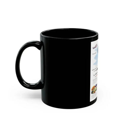 Advertisement for TWA, Saturday Evening Post, November 5, 1949 - Black Coffee Mug - Go Mug Yourself
