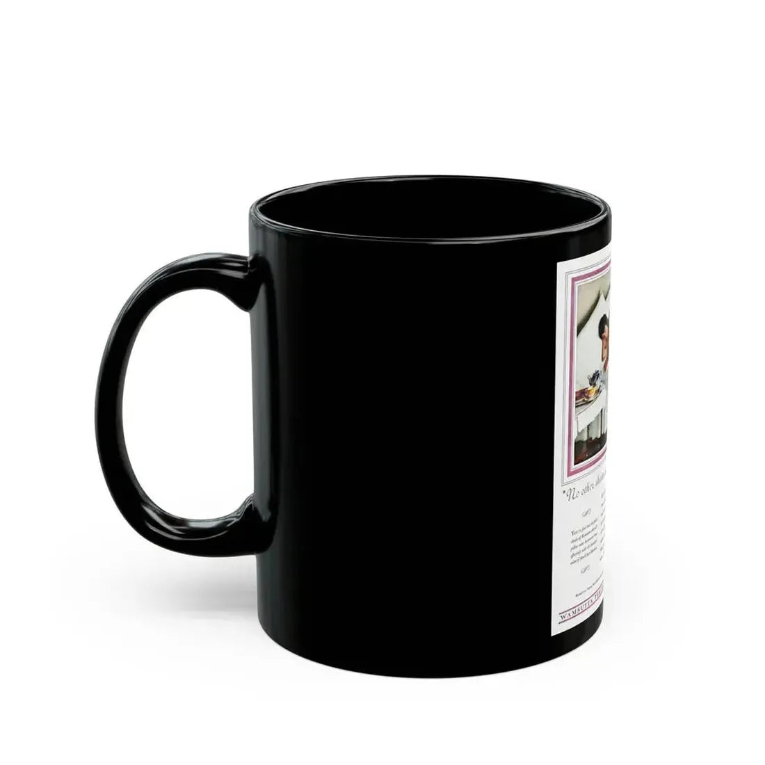 Advertisement for Wamsutta Percale, Harper's Bazaar, March 1931 - Black Coffee Mug - Go Mug Yourself
