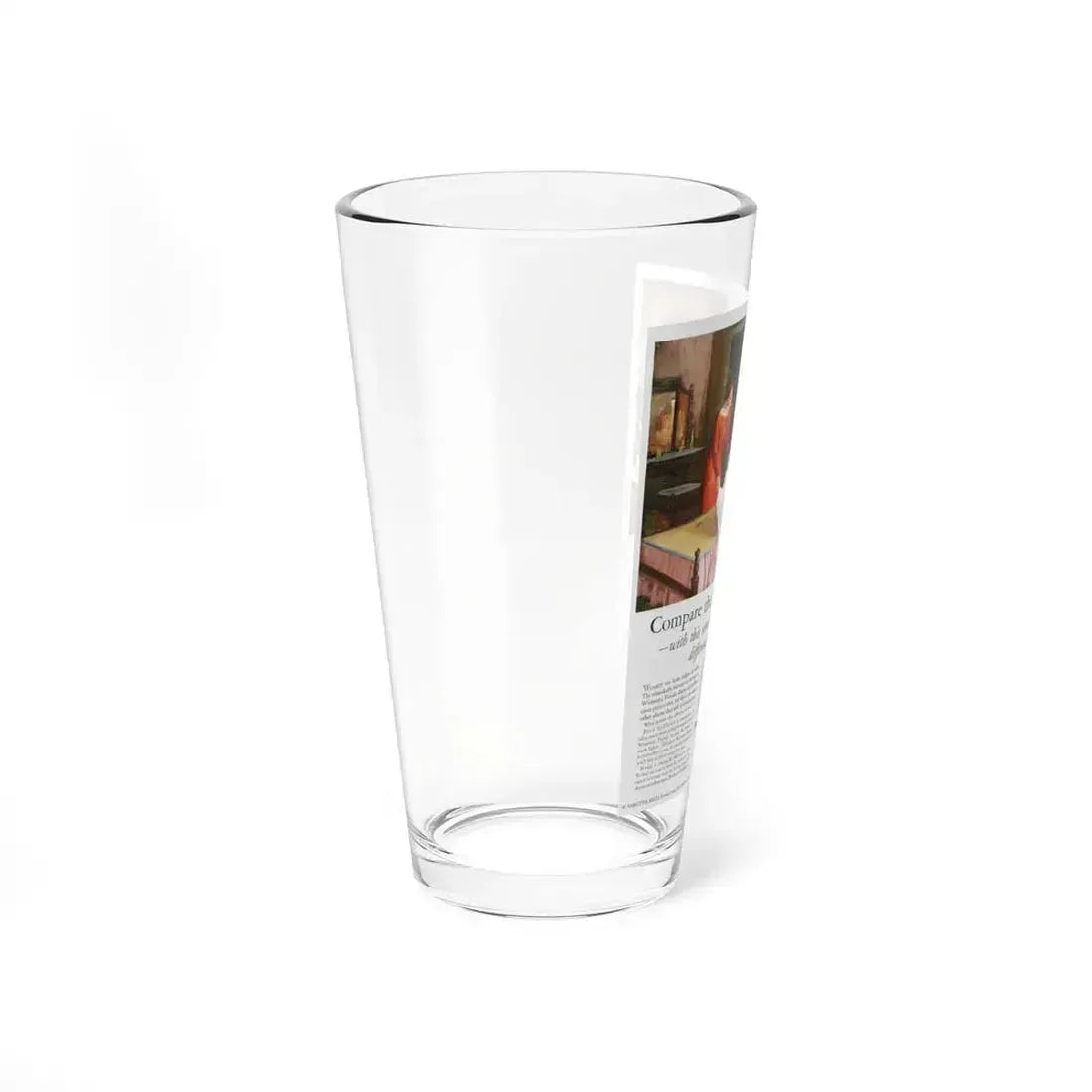 Advertisement for Wamsutta Percale, Harper's Bazaar, May 1928 (Magazine Illustration) Pint Glass 16oz - Go Mug Yourself
