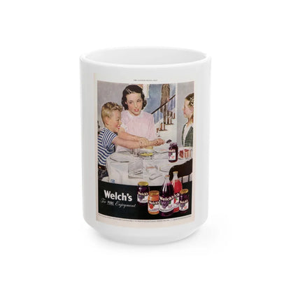 Advertisement for Welch's, Saturday Evening Post, March 22, 1947 - White Coffee Mug-15oz-Go Mug Yourself