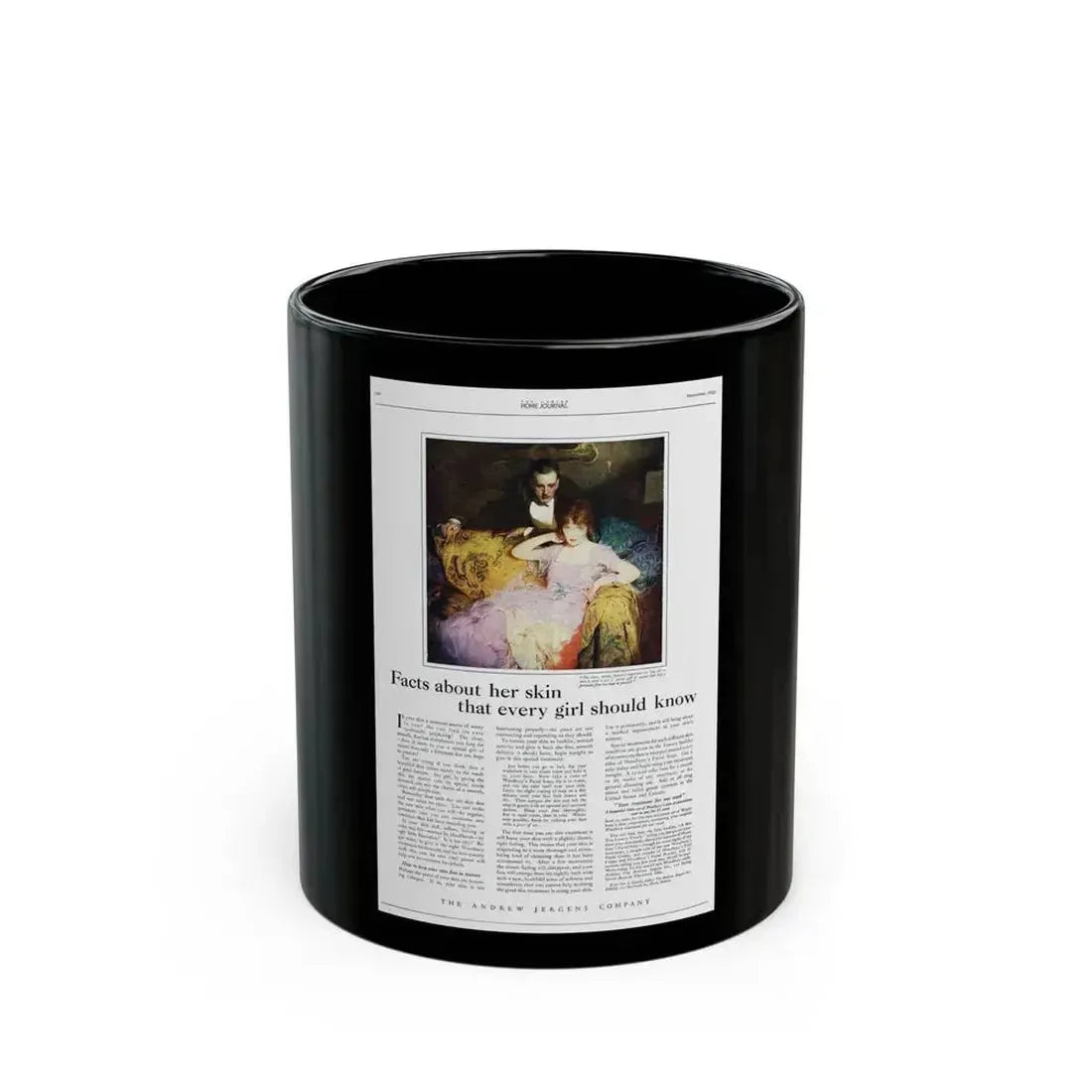 Advertisement for Woodbury's, Ladies' Home Journal, December 1920 - Black Coffee Mug 11oz - Go Mug Yourself