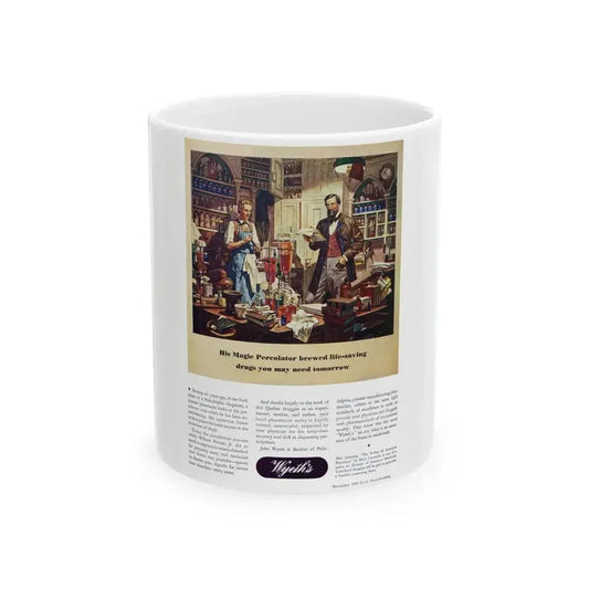 Advertisement for Wyeth, Good Housekeeping, December 1943 - White Coffee Mug 11oz - Go Mug Yourself