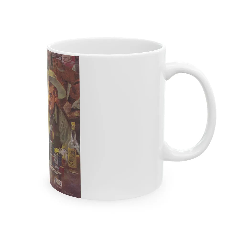 Advertisement illustration - White Coffee Mug-Go Mug Yourself