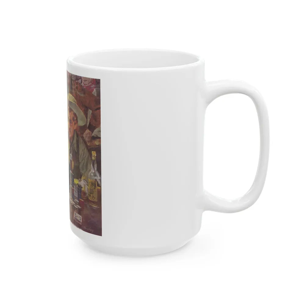 Advertisement illustration - White Coffee Mug-Go Mug Yourself