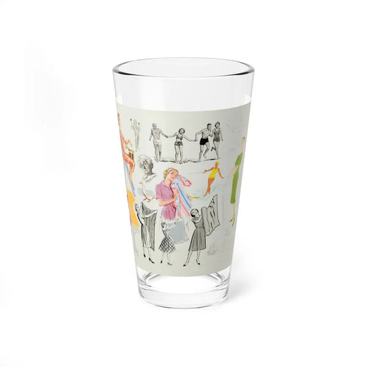 Advertisement Illustrations (Magazine Illustration) Pint Glass 16oz-16oz-Go Mug Yourself