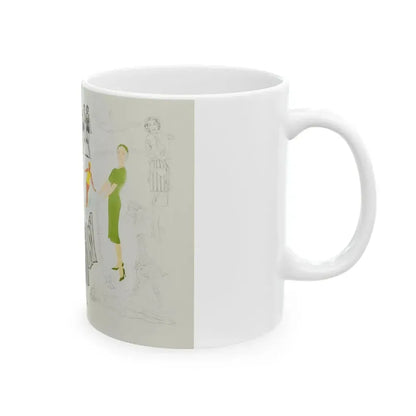 Advertisement Illustrations - White Coffee Mug - Go Mug Yourself
