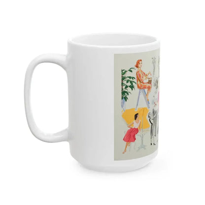 Advertisement Illustrations - White Coffee Mug - Go Mug Yourself