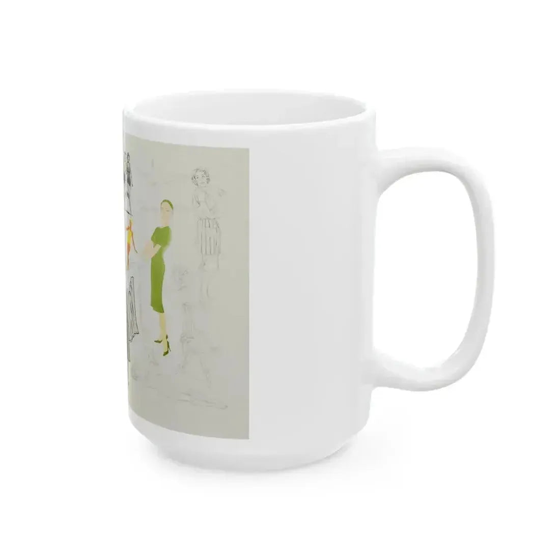 Advertisement Illustrations - White Coffee Mug - Go Mug Yourself