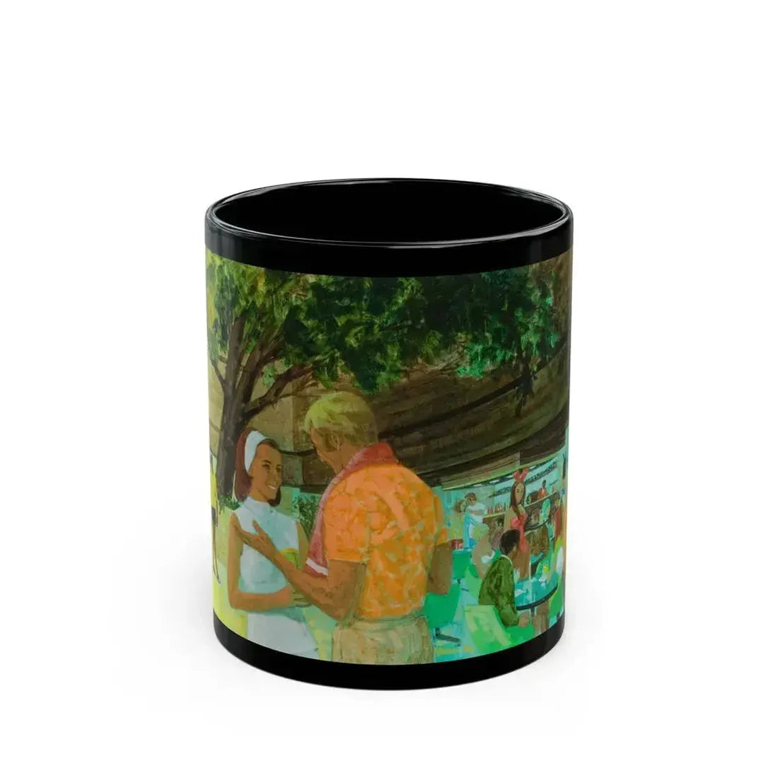 Advertising Illustration_2 - Black Coffee Mug 11oz - Go Mug Yourself