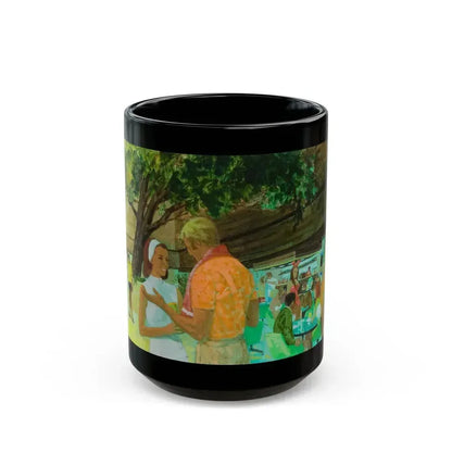 Advertising Illustration_2 - Black Coffee Mug 15oz - Go Mug Yourself