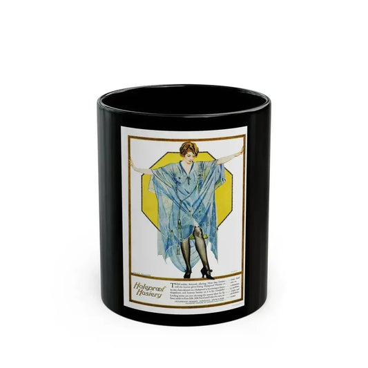 Advertisment for Holeproof Hosiery, Harper's Bazaar, March 1921 - Black Coffee Mug 11oz - Go Mug Yourself