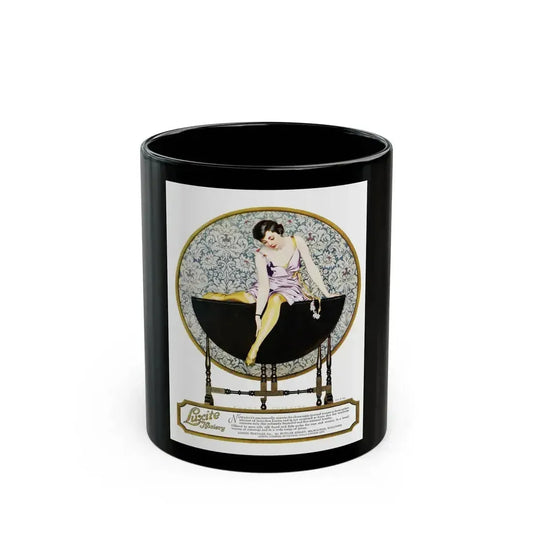Advertisment for Holeproof Hosiery, Harper's Bazaar, October 1920 - Black Coffee Mug 11oz - Go Mug Yourself